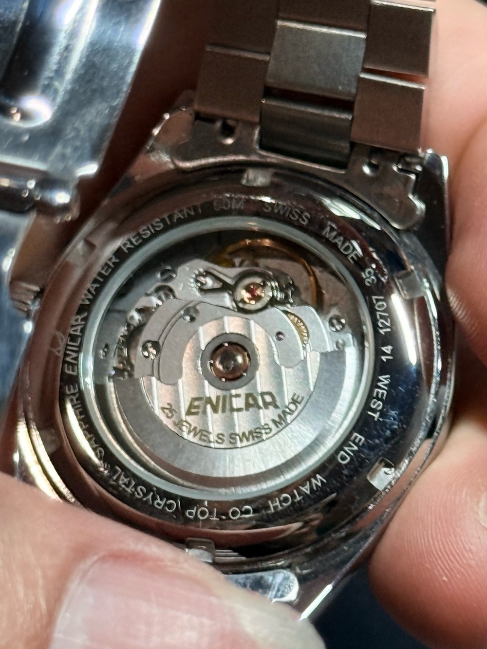 Done ✅ ✅✅ENiCAR Men’s Silver Automatic Watch - Swiss Made